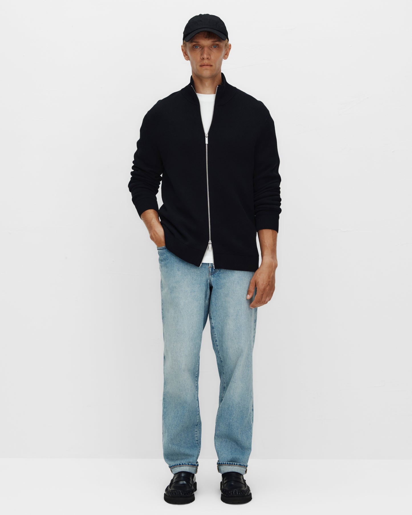 Knit Structure Full Zip