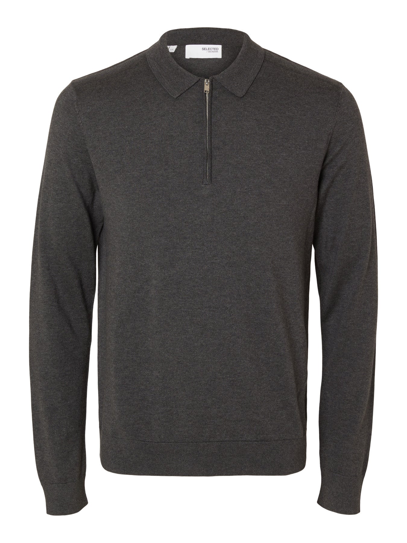 Jersey Polo Hombre – Algodón Orgánico, Cremallera Media, Corte Regular