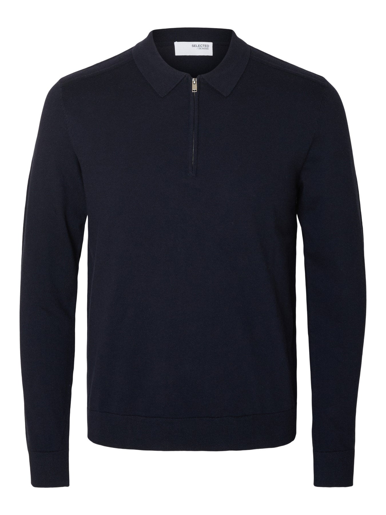 Jersey Polo Hombre – Algodón Orgánico, Cremallera Media, Corte Regular