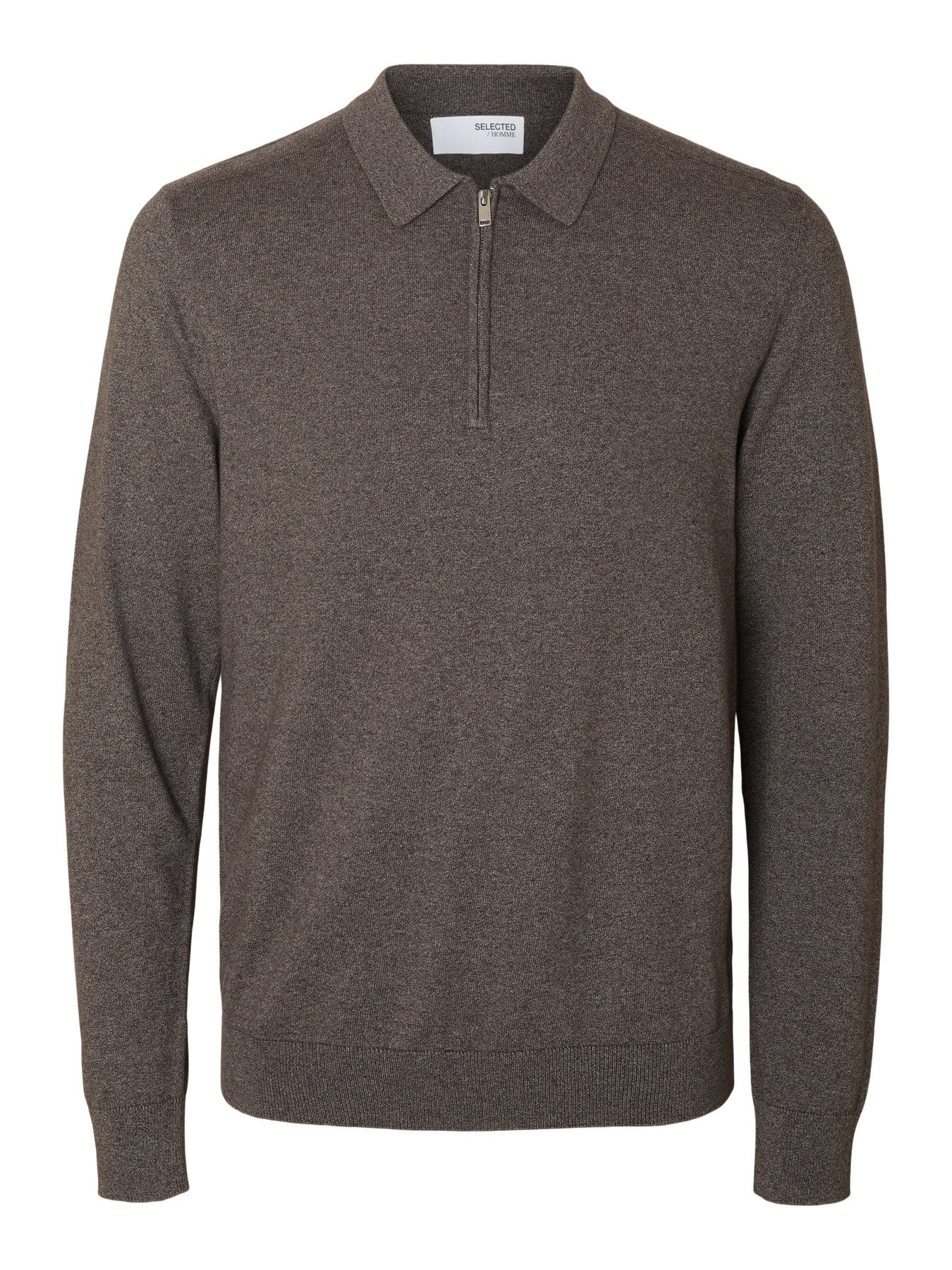 Jersey Polo Hombre – Algodón Orgánico, Cremallera Media, Corte Regular