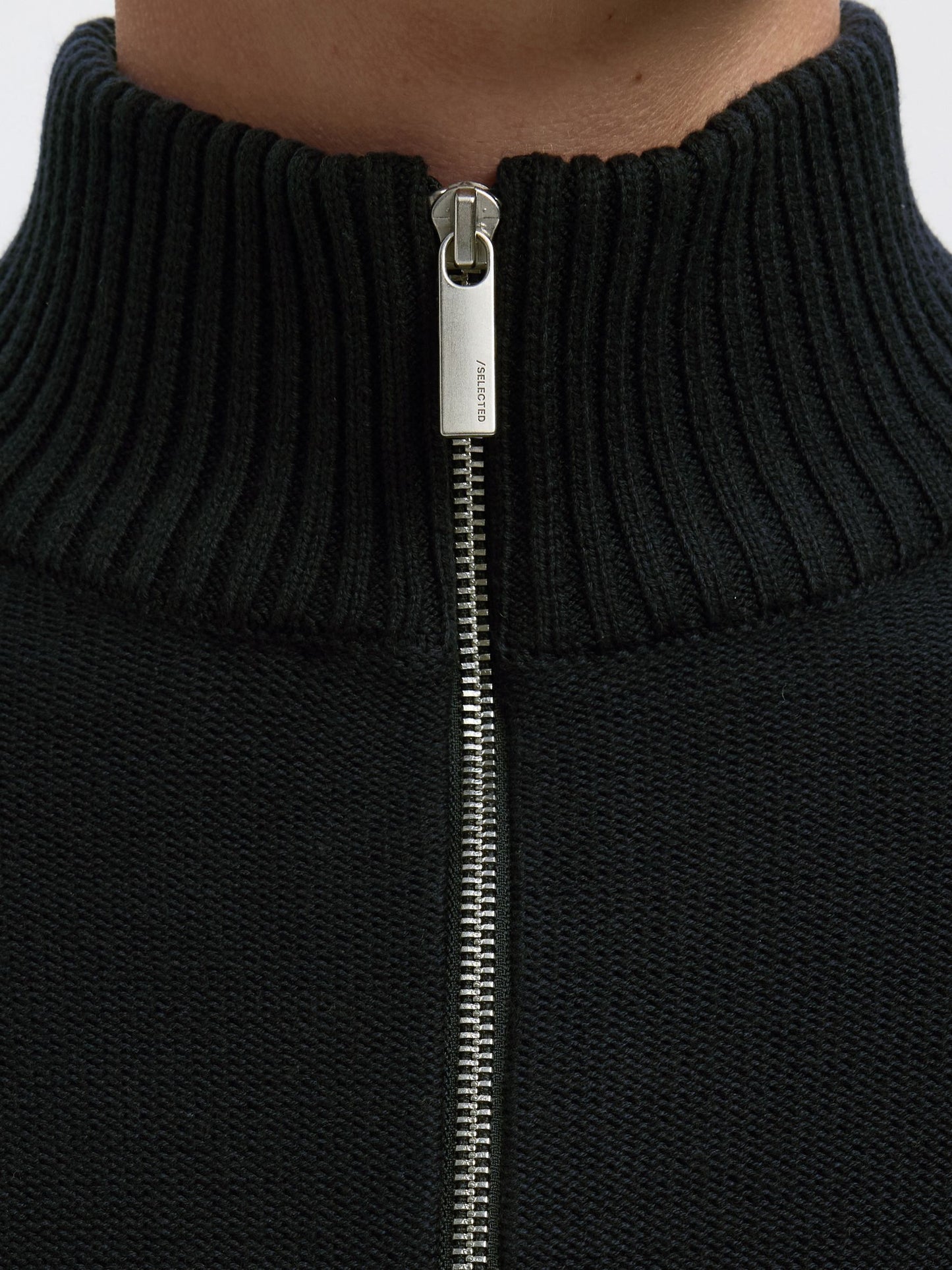 Jersey de Punto con Media Cremallera