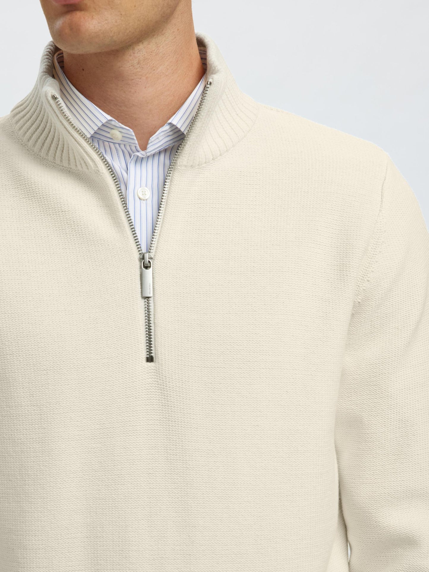 Jersey de Punto con Media Cremallera