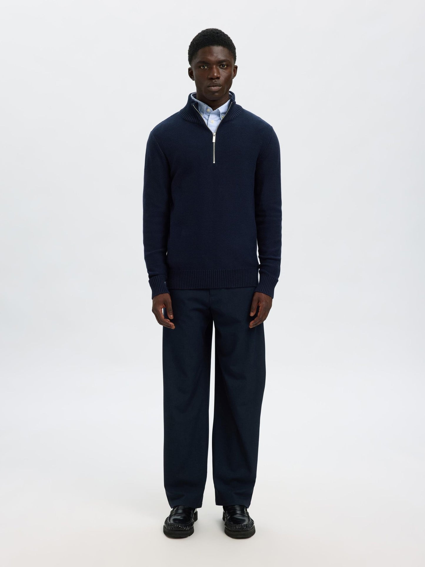 Jersey de Punto con Media Cremallera