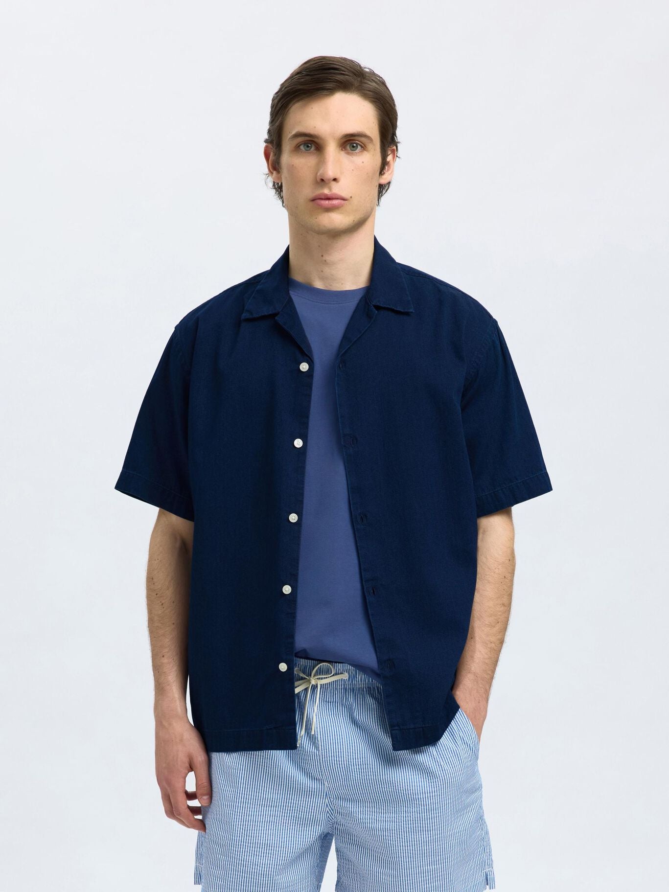 CAMISA SLHRLXRICK DENIM MT LLARGA