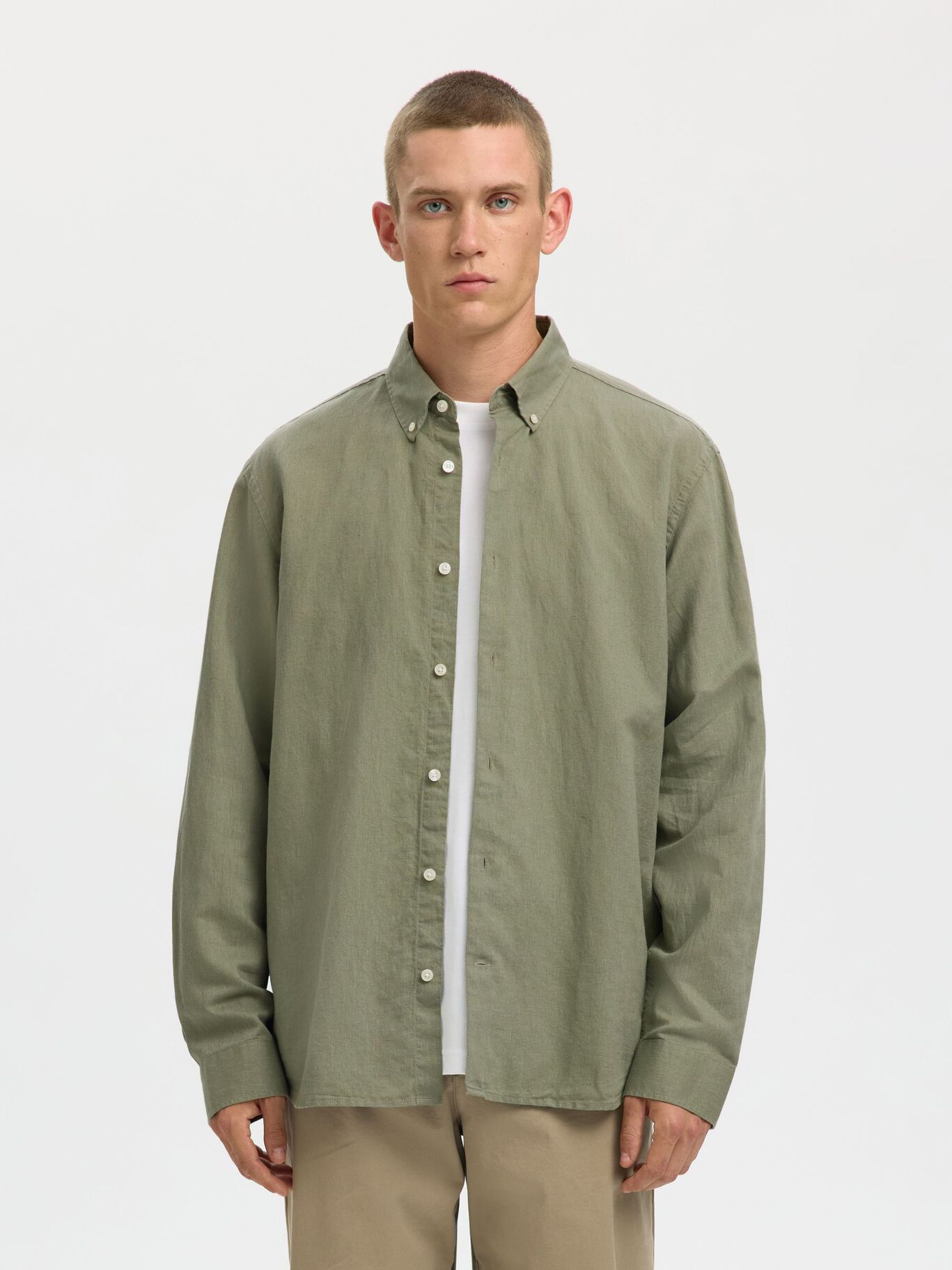 Camisa Larga de Lino