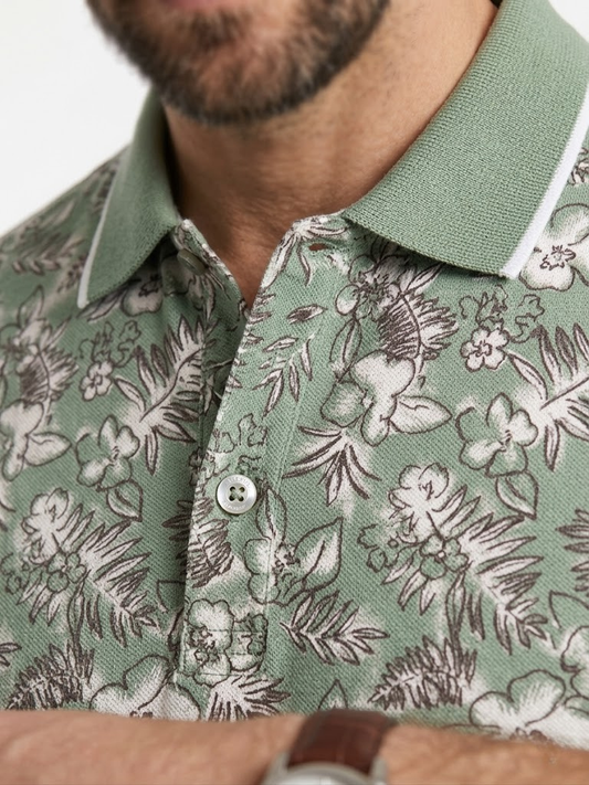 Polo piqué estampat