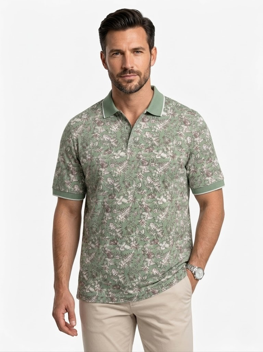 Polo piqué estampat