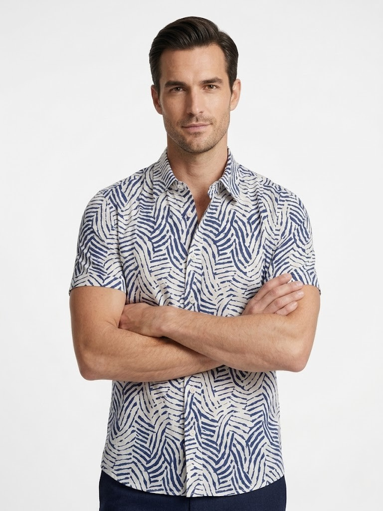 Camisa Estampado Ondas