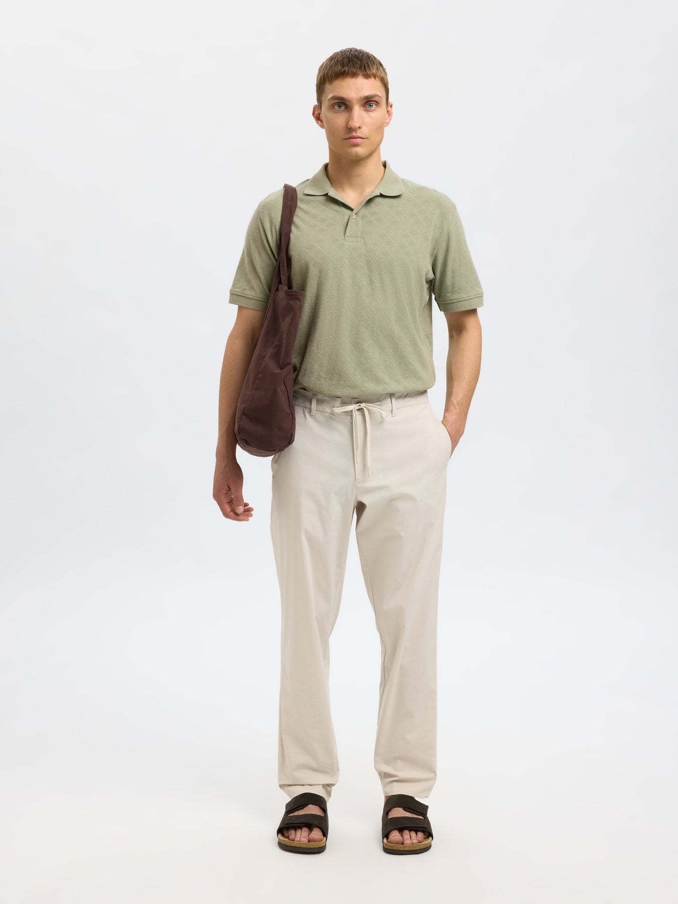 POLO M.C. SLHPAUL JACQUARD