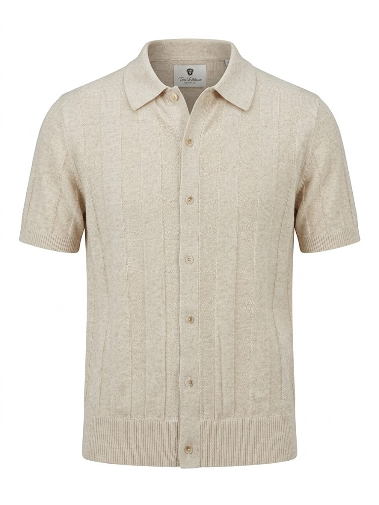 Cardigan c/polo Lino