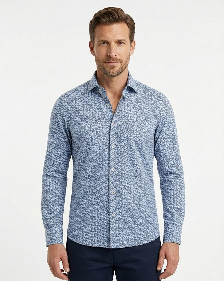 Camisa Slim Microestampada