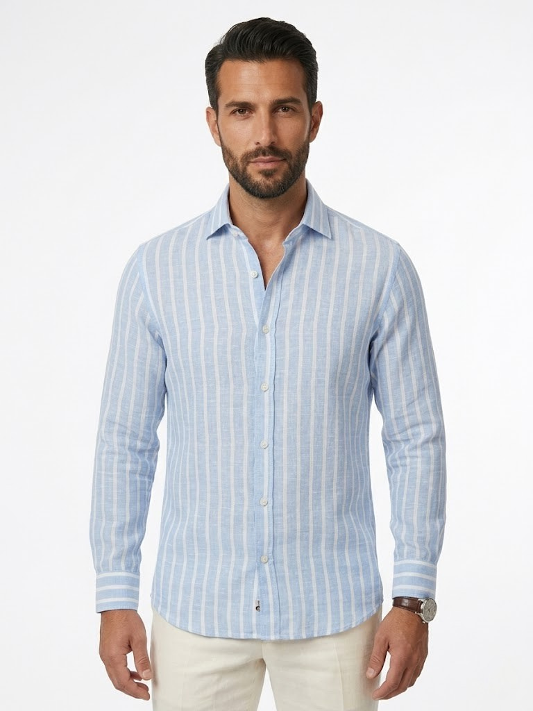 Camisa Raya Ancha de Lino