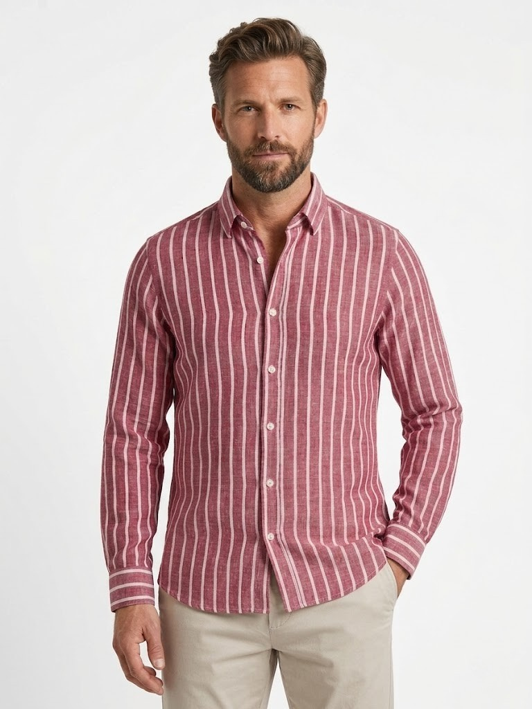 Camisa Raya Ancha de Lino