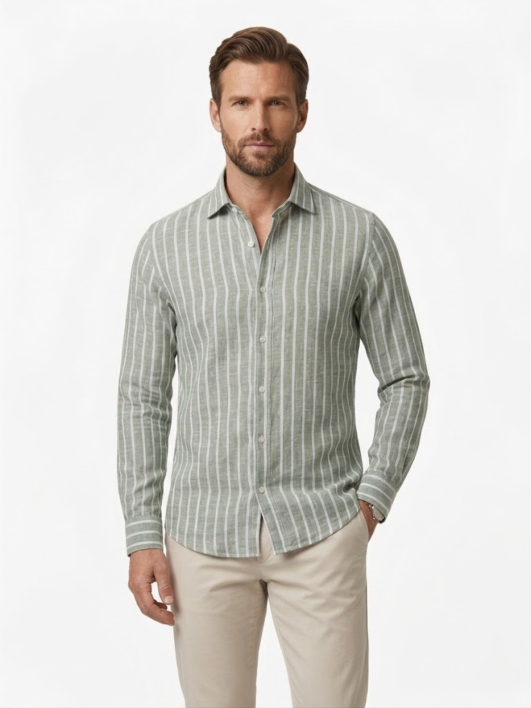 Camisa Raya Ancha de Lino
