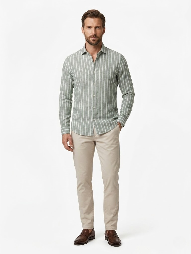 Camisa Raya Ancha de Lino
