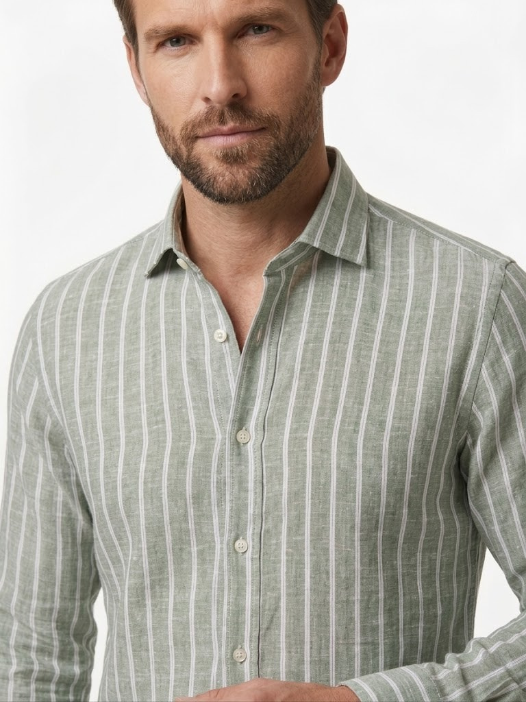 Camisa Raya Ancha de Lino