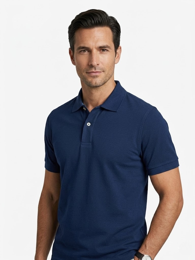 Polo piqué m/c BASIC llis