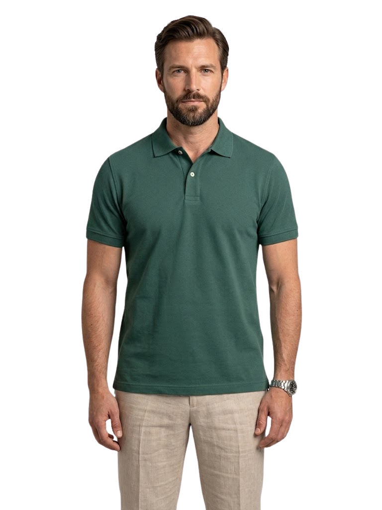 Polo piqué m/c BASIC llis