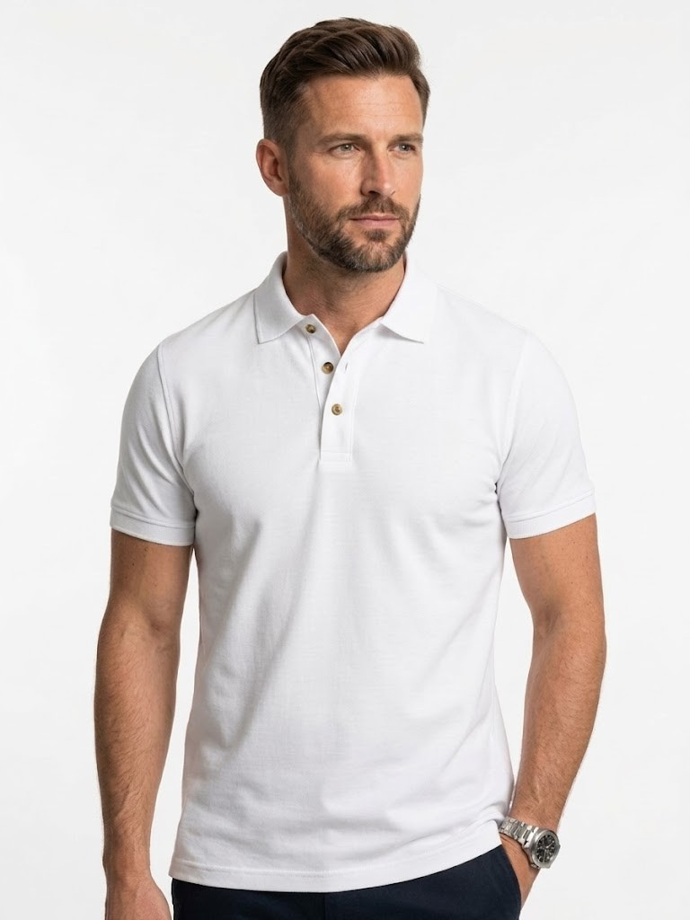 Polo piqué m/c BASIC llis