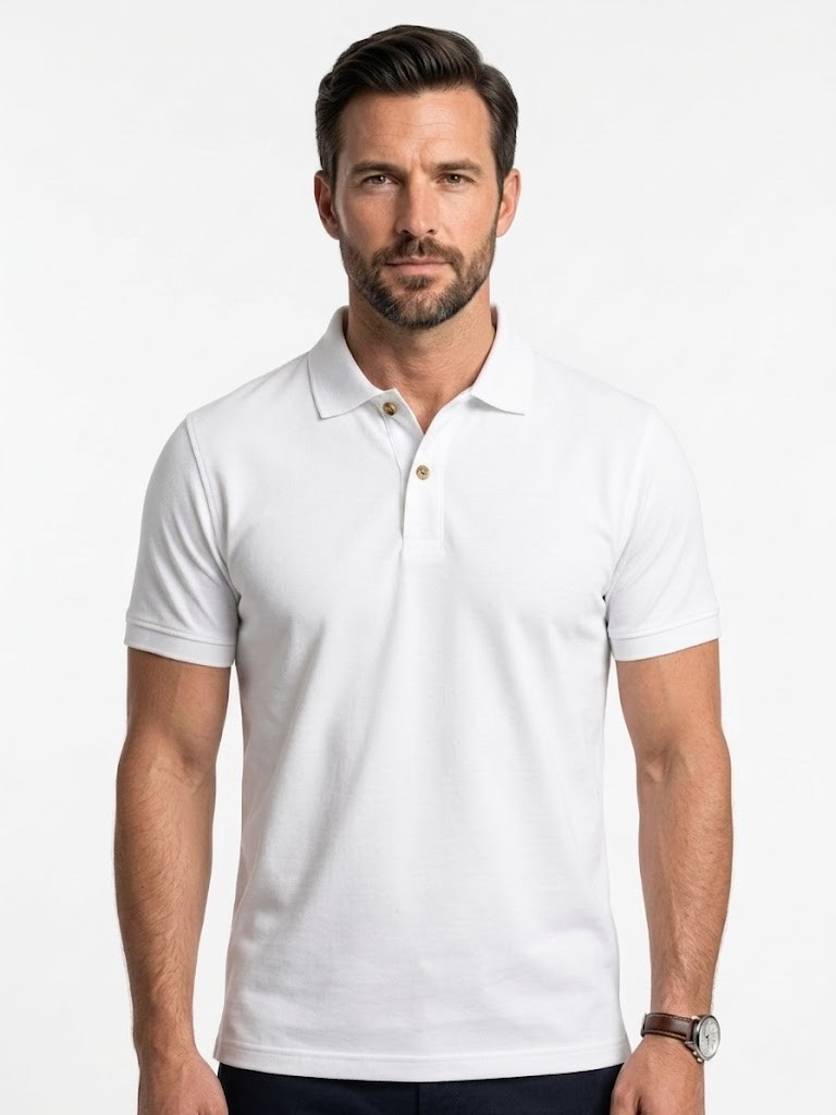 Polo piqué m/c BASIC llis