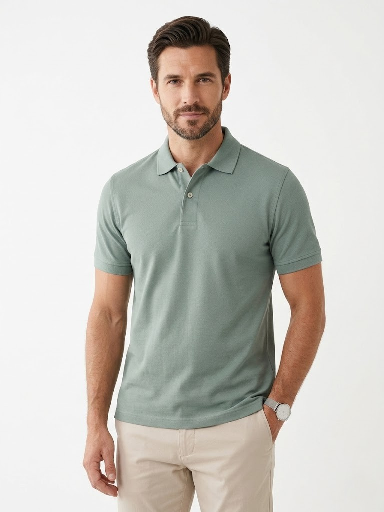 Polo piqué m/c BASIC llis