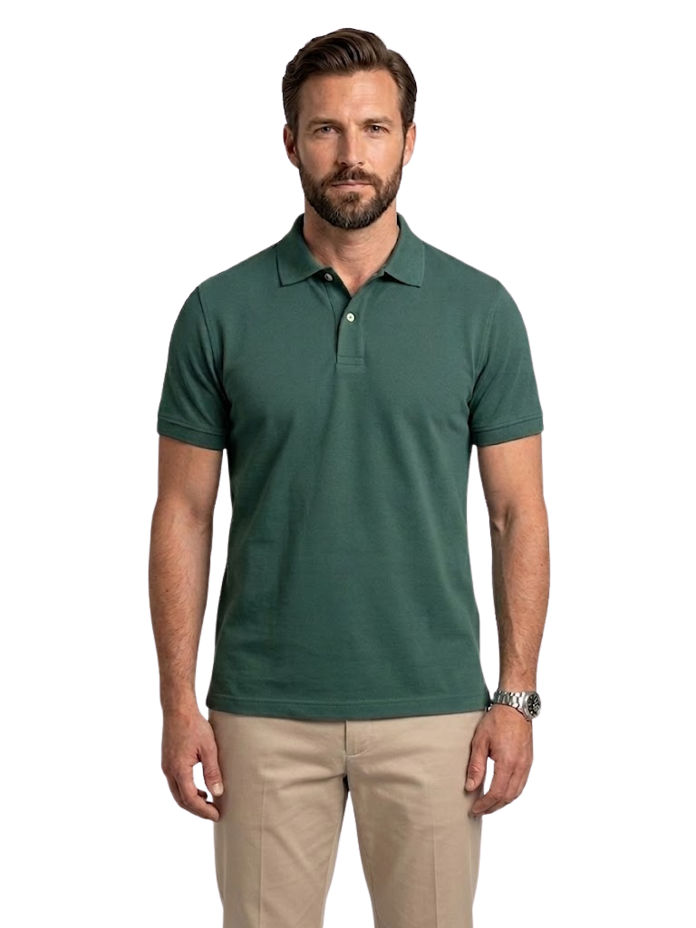 Polo piqué m/c BASIC llis