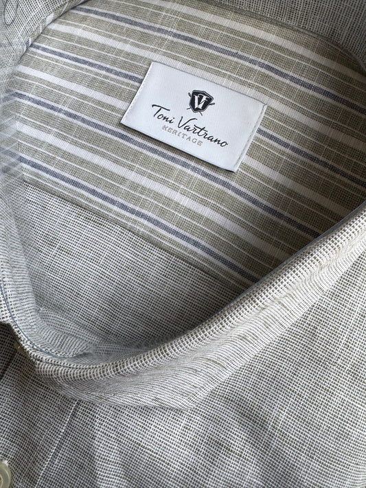 Camisa Regular lino/algodón