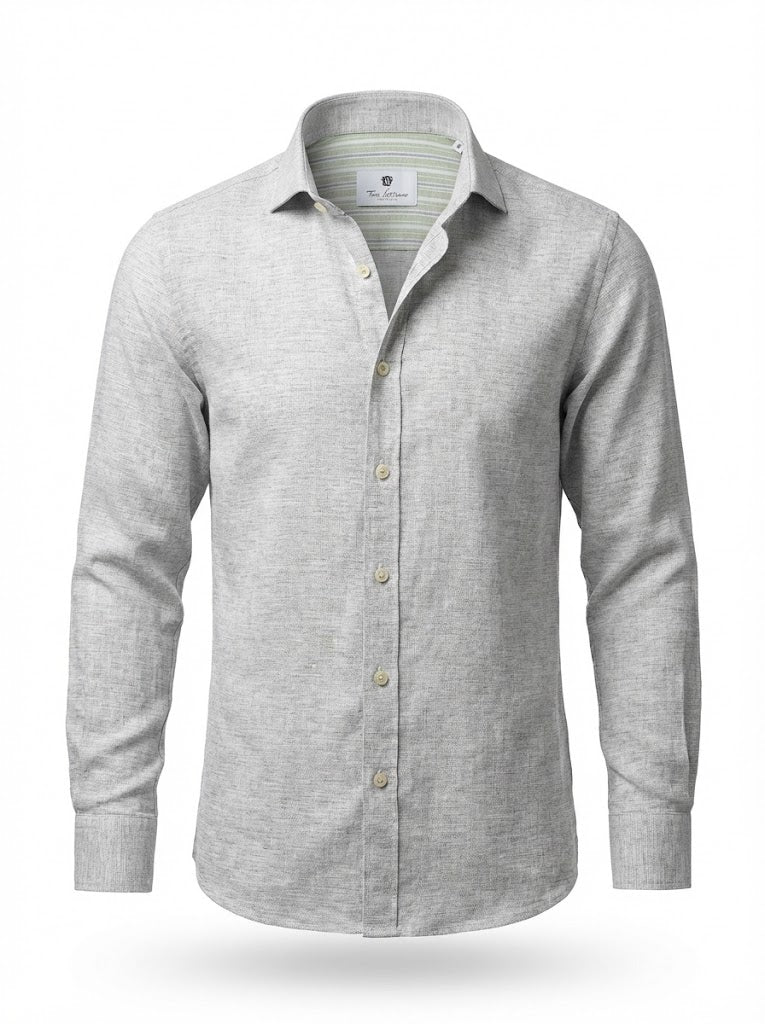 Camisa Regular lino/algodón